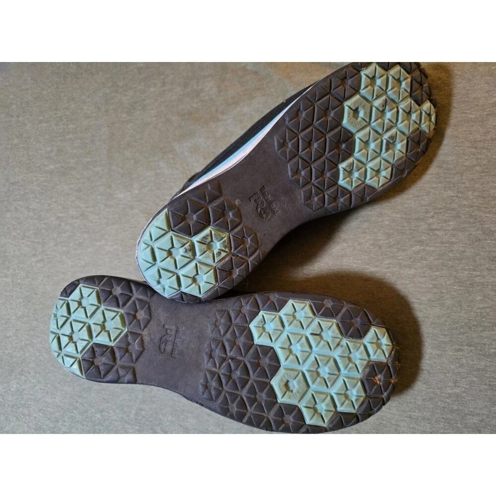 Timberland PRO Drivetrain Composite Safety Toe Work Shoes Black Teal Womens 8.5
